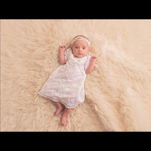 Handmade boutique baby dress.